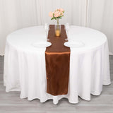 Cinnamon Brown Satin Table Runner