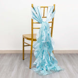Light Blue Curly Willow Chair Sashes Light Blue Curly Willow Chair Sashes