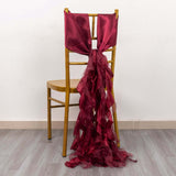 Burgundy Curly Willow Chair Sashes Burgundy Curly Willow Chair Sashes
