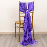 Purple Curly Willow Chair Sashes Purple Curly Willow Chair Sashes