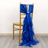 Royal Blue Curly Willow Chair Sashes