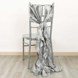 Silver Curly Willow Chair Sashes Silver Curly Willow Chair Sashes