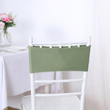 Dusty Sage Green Spandex Stretch Chair Sashes - Add Elegance to Your Event