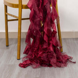 Burgundy Chiffon Satin Chair Sashes Burgundy Chiffon Satin Chair Sashes