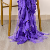 Purple Chiffon Satin Chair Sashes Purple Chiffon Satin Chair Sashes