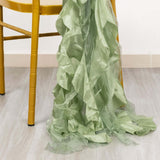 Sage Green Chiffon Satin Chair Sashes