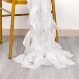 White Chiffon Satin Chair Sashes White Chiffon Satin Chair Sashes