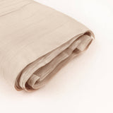 Beige Accordion Crinkle Taffeta Fabric Bolt