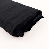 Black Accordion Crinkle Taffeta Fabric Bolt