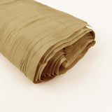 Gold Accordion Crinkle Taffeta Fabric Bolt